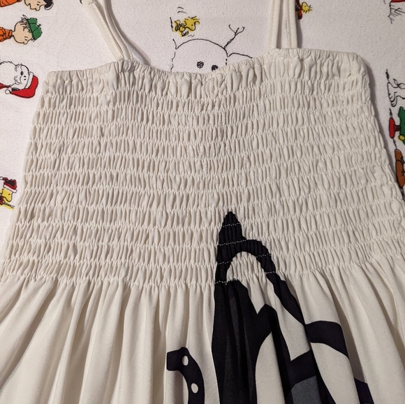 White and Black A-Line Maxi Dress - Picture 4 of 6